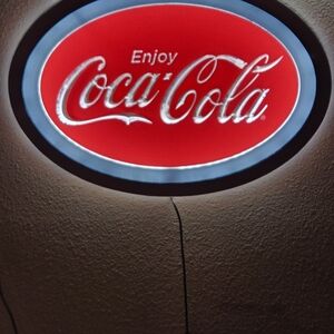 COCA COLA LED ENERGY EFFICIENT LIGHT UP SIGN 19.5" X 14.5". UNIQUE RARE SIGN.